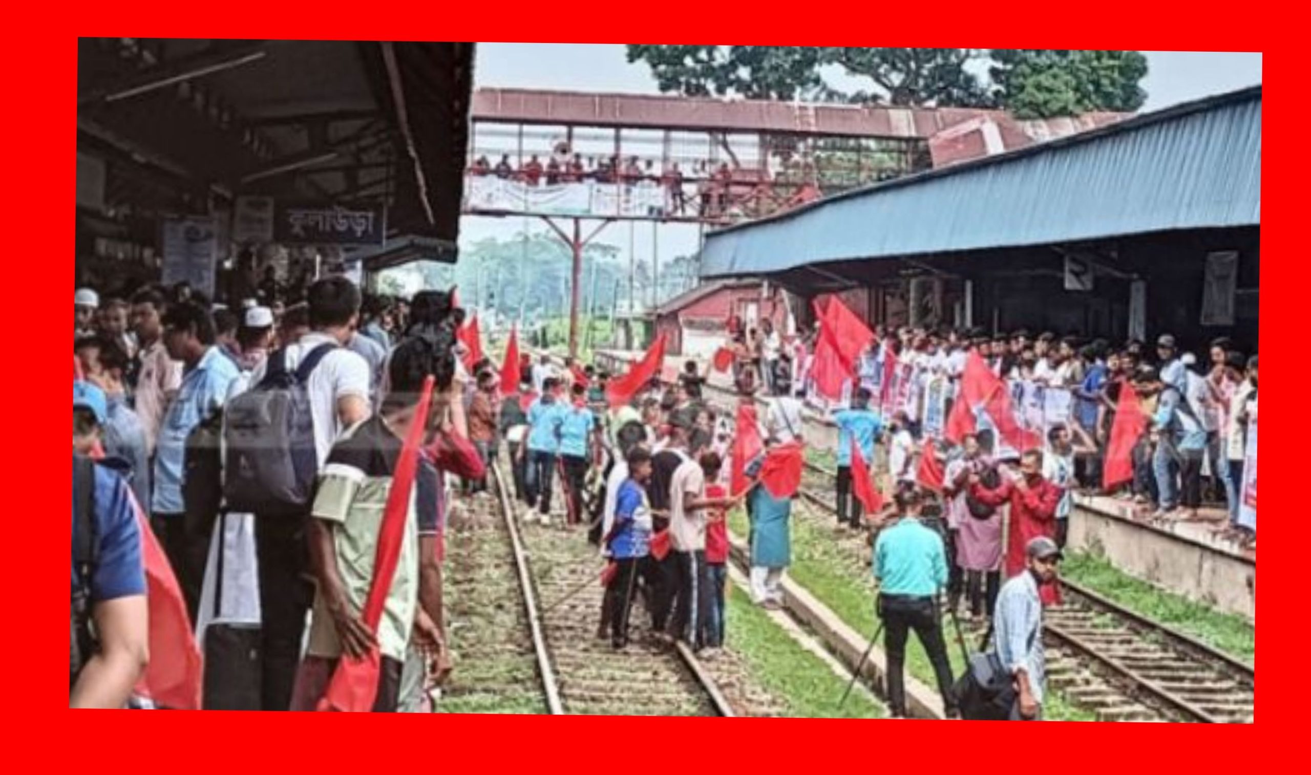 দাবি মেনে নেওয়ার আশ্বাসে সিলেট রেলপথের অবরোধ  প্রত্যাহার